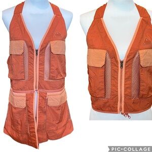 Jordan 23 Vest Women's Small Orange NWT Engineered Convertible Layering Safari